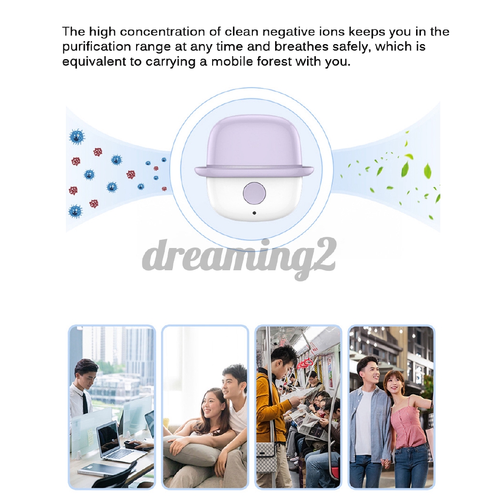 Vòng Cổ Làm Sạch Không Khí Pm2.5 10 Triệu Ion Âm