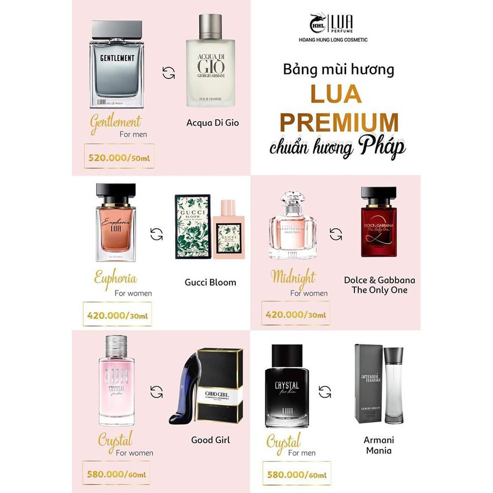 Nước hoa LUA midnight 30ml cao cấp