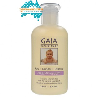 Sữa tắm hữu cơ giúp bé ngủ ngon GAIA Sleep Time Bath Wash Úc 250ml