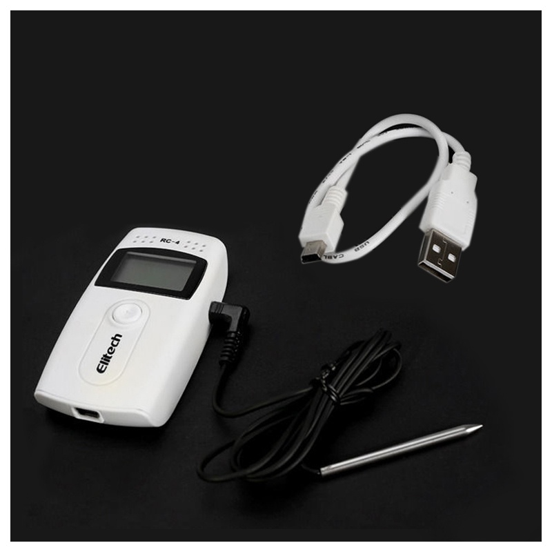 Elitech RC-4 USB Bộ ghi dữ liệu nhiệt độ Datalogger Máy ghi âm Cảm biến bên ngoài 16000 điểm