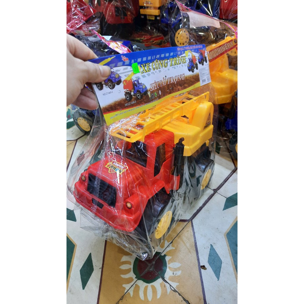 Ôtô Đồ Chơi Xe Công Trình Siêu Trọng Tải-Xe Lu - máy xúc  Cho Bé
