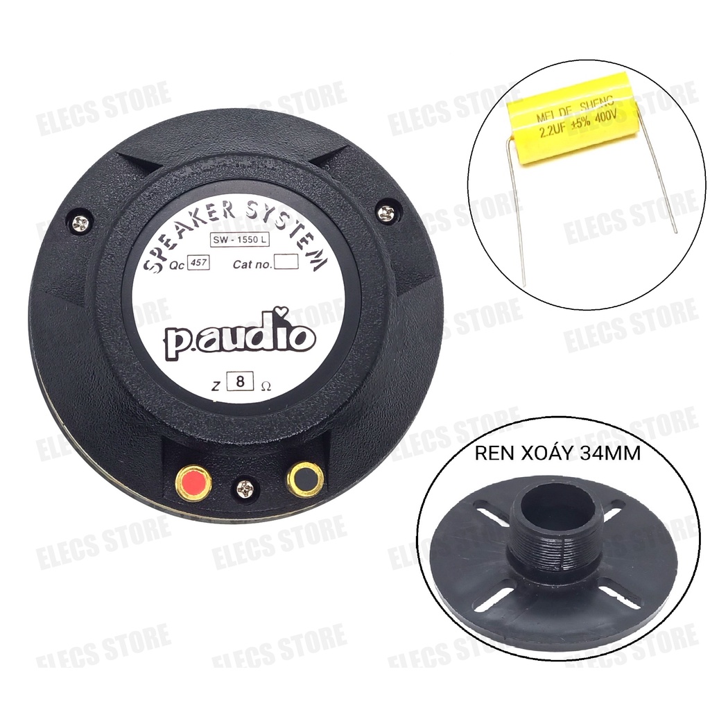 Loa Treble Kèn 450 P.Audio Kèm Bích Ren Xoáy Và Tụ 2.2uF (1 Cái)
