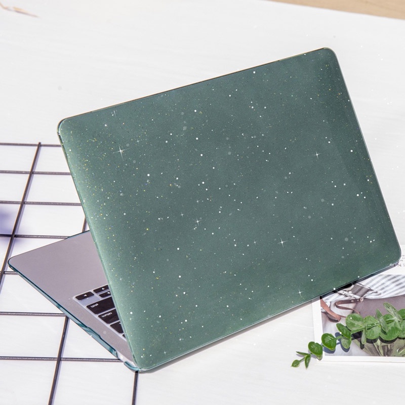 Ốp Máy Tính Bảng Trong Suốt Lấp Lánh Bảo Vệ Bàn Phím Cho for Macbook Pro14 A2442 Air M1 A2338 A2337 2021