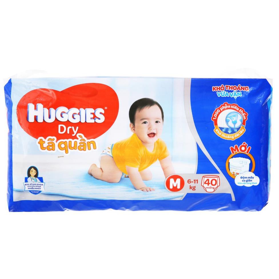 Tã quần Huggies Dry size M 40 miếng (cho bé 6 - 11kg)