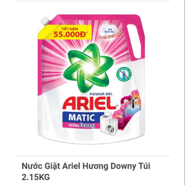 Nước Giặt Ariel Hương Downy Túi 2.15KG/3,25kg