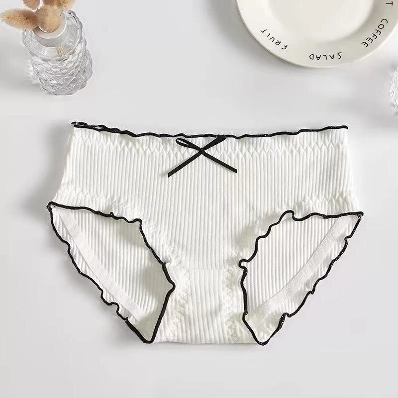 QUẦN LÓT TĂM ĐÍNH NƠ VIỀN ĐEN CAO CẤP