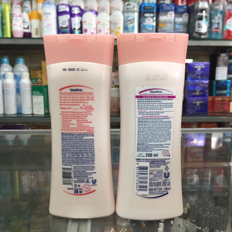 Sữa dưỡng thể trắng da Vaseline Healthy White Perfect 10 200ml