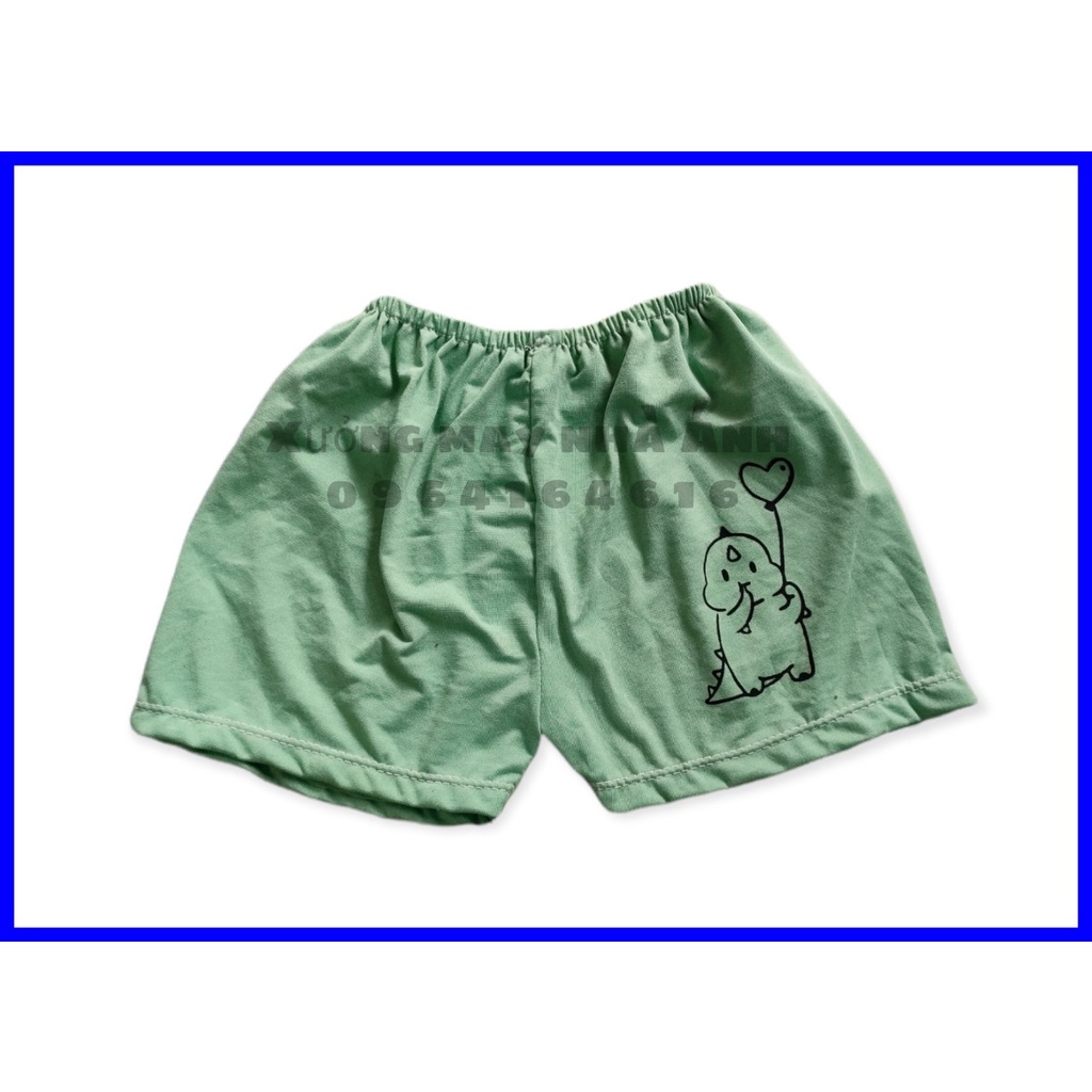Set 10 quần đùi màu in hình cho bé