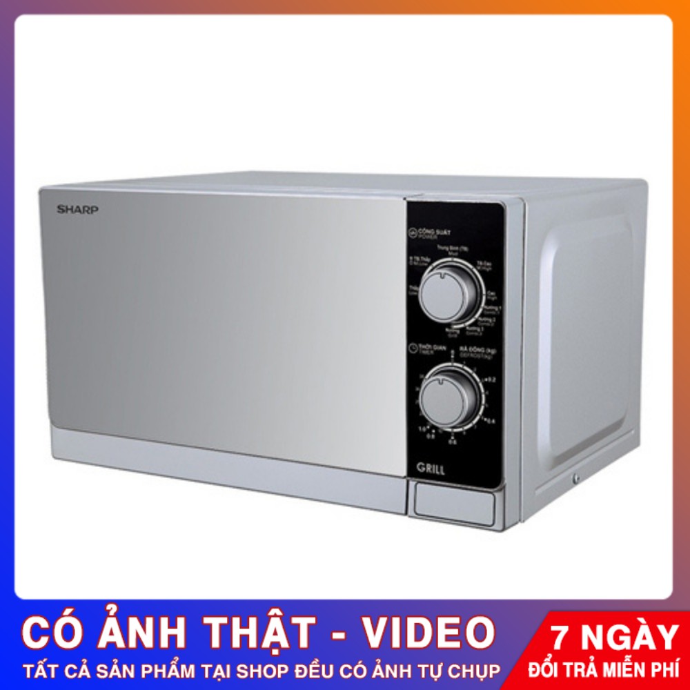 Lò Vi Sóng Sharp Có Nướng R-G223VN-SM 1000W – Chính Hãng Phân Phối – Bảo Hành 12 Tháng