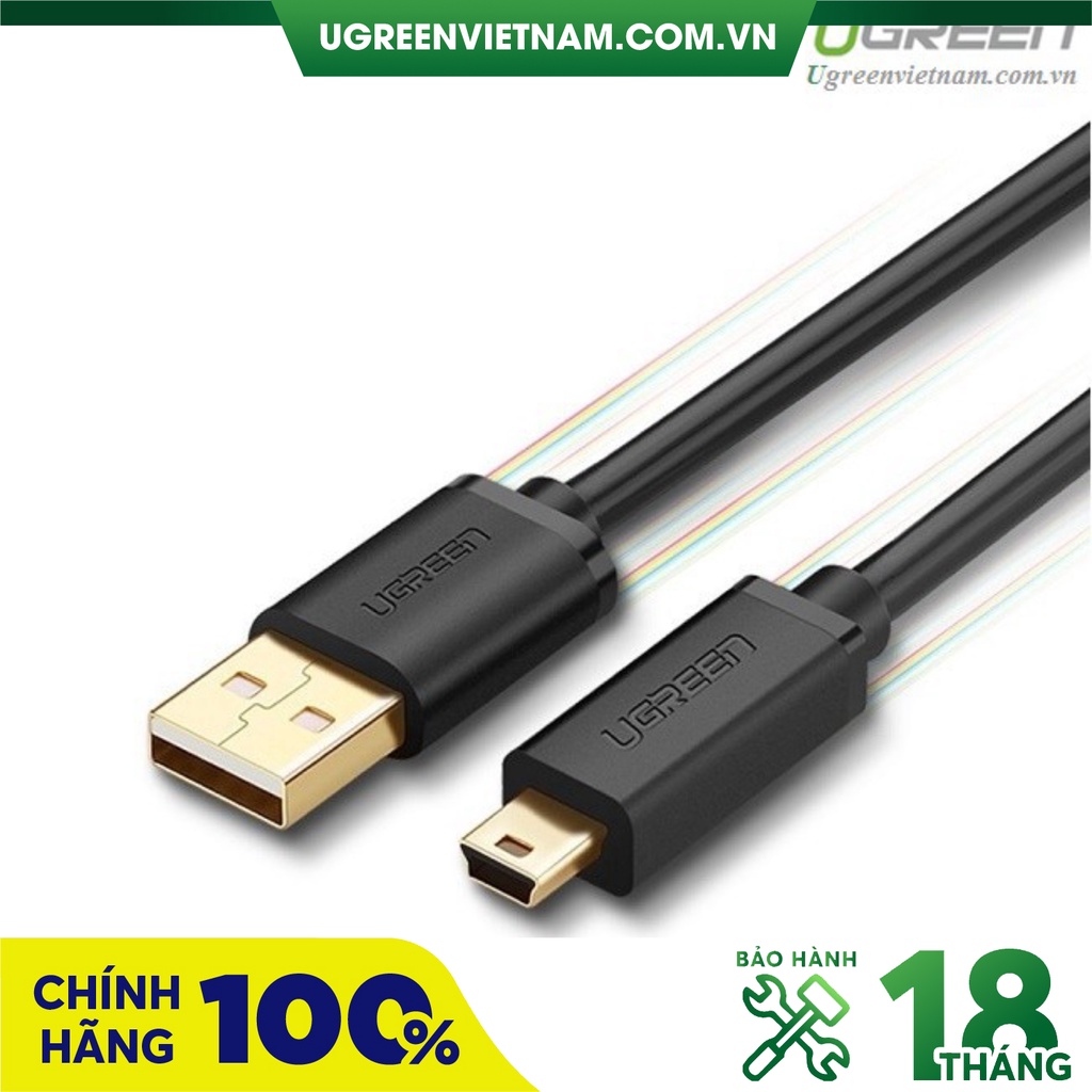 Cáp USB 2.0 to USB Mini mạ Niken Chính hãng Ugreen