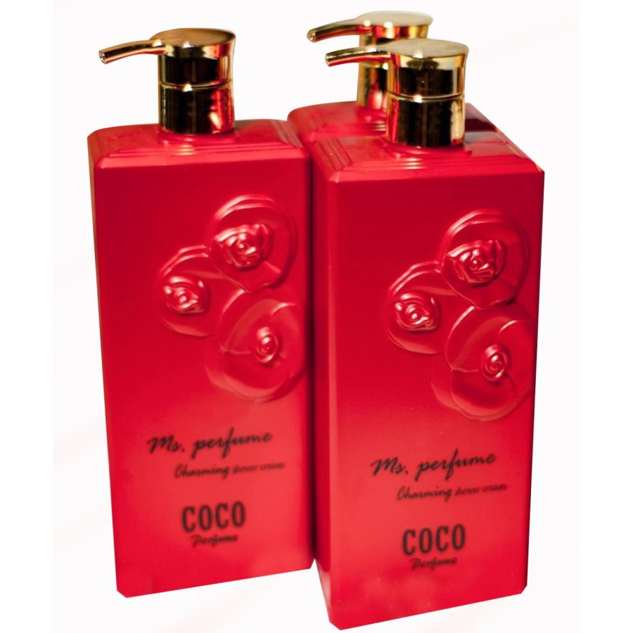 Sữa tắm Coco Perfume Charming Shower Cream chai đỏ quyến rũ hương nồng nàn 800ml