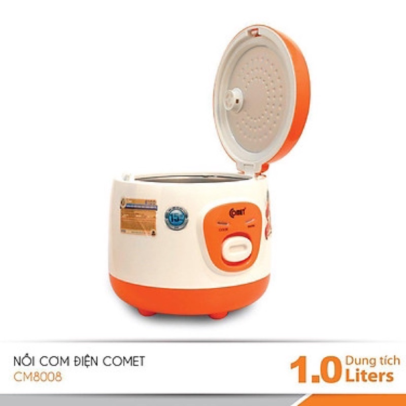 Nồi cơm điện 1.0L COMET CM8008G (Màu ngẫu nhiên) - Hàng chính hãng