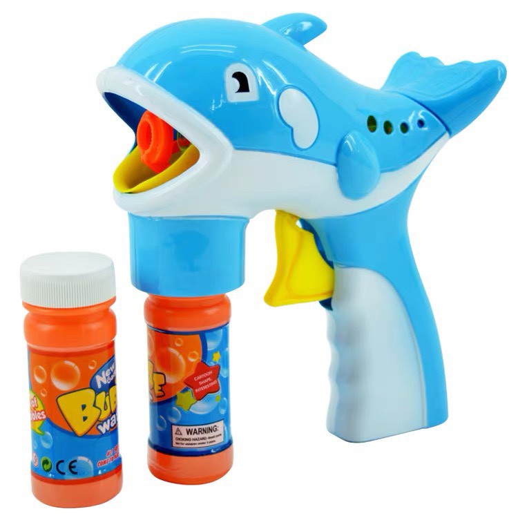 Sale !!! Đồ Chơi Súng Bắn Bong Bóng Hình Cá Heo Cho Bé