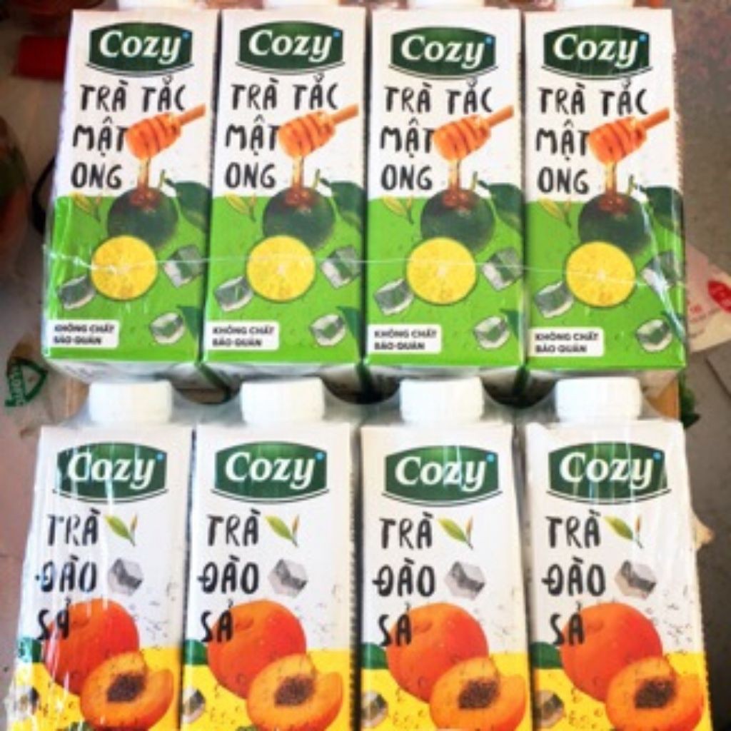 Trà🌺FREESHIP🌺 Trà Hoa Quả Cozy Lốc 4 Hộp Giải Nhiệt Mùa Hè 225ml