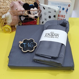 Bộ ga giường 4 món màu trơn tông xám