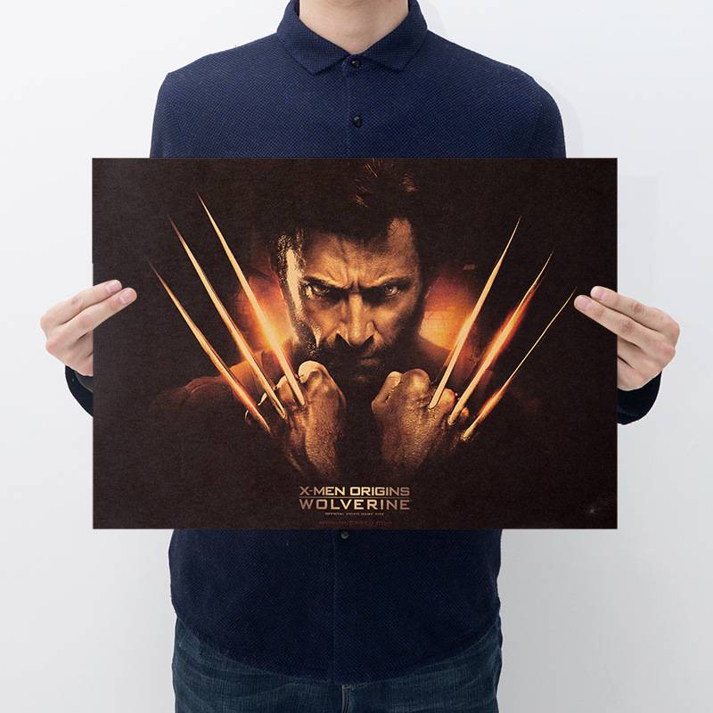 Marvel Áp Phích Dán Tường In Hình Nhân Vật Wolverine 50.5x35cm