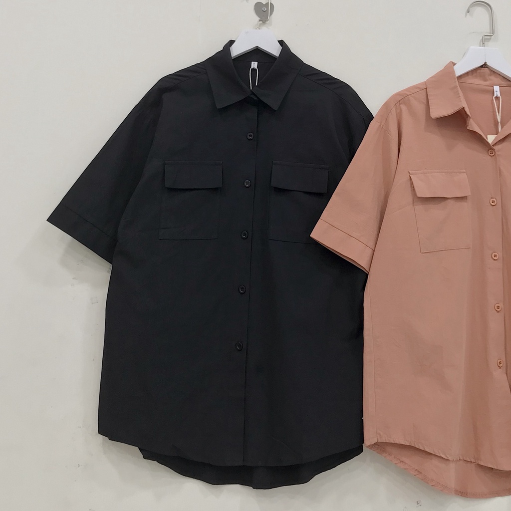 Sơ Mi Nữ Tay Ngắn JEM CLOSET Form Rộng Chất Vải Linen Tone Da Dễ Phối Đồ USHAN 10300