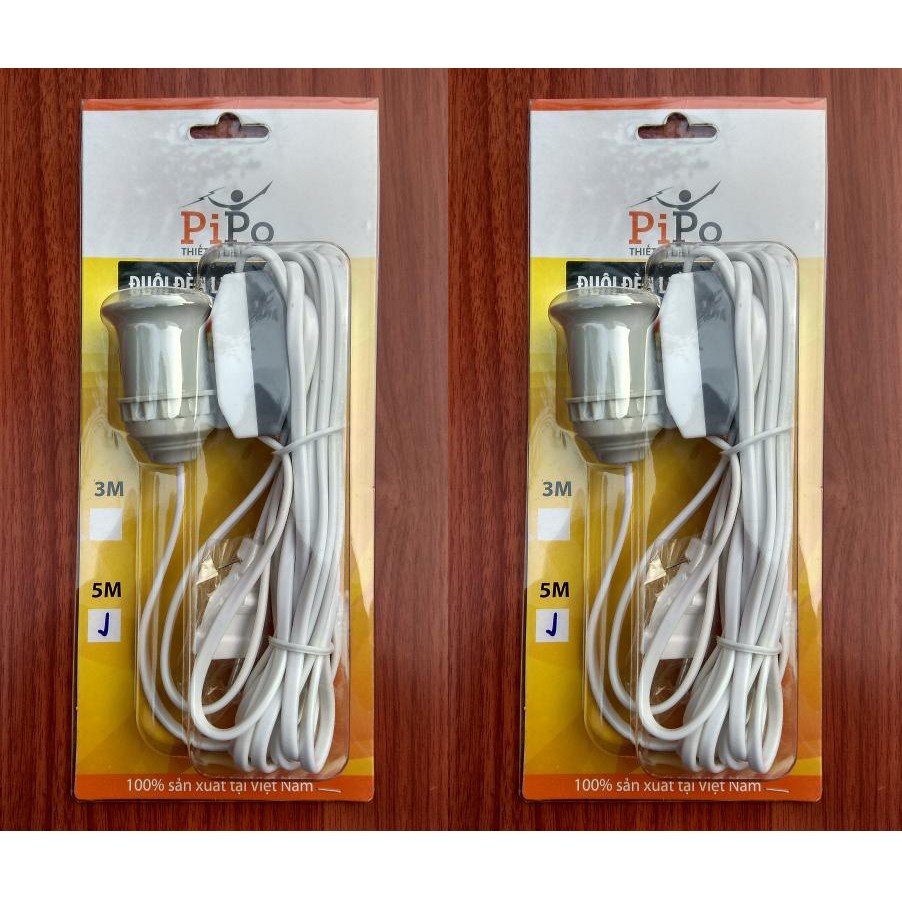 Dây đuôi đèn liền công tắc 3m, 5m Pipo