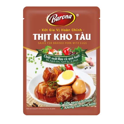 Xốt gia vị hoàn chỉnh Barona đủ vị gói 80g