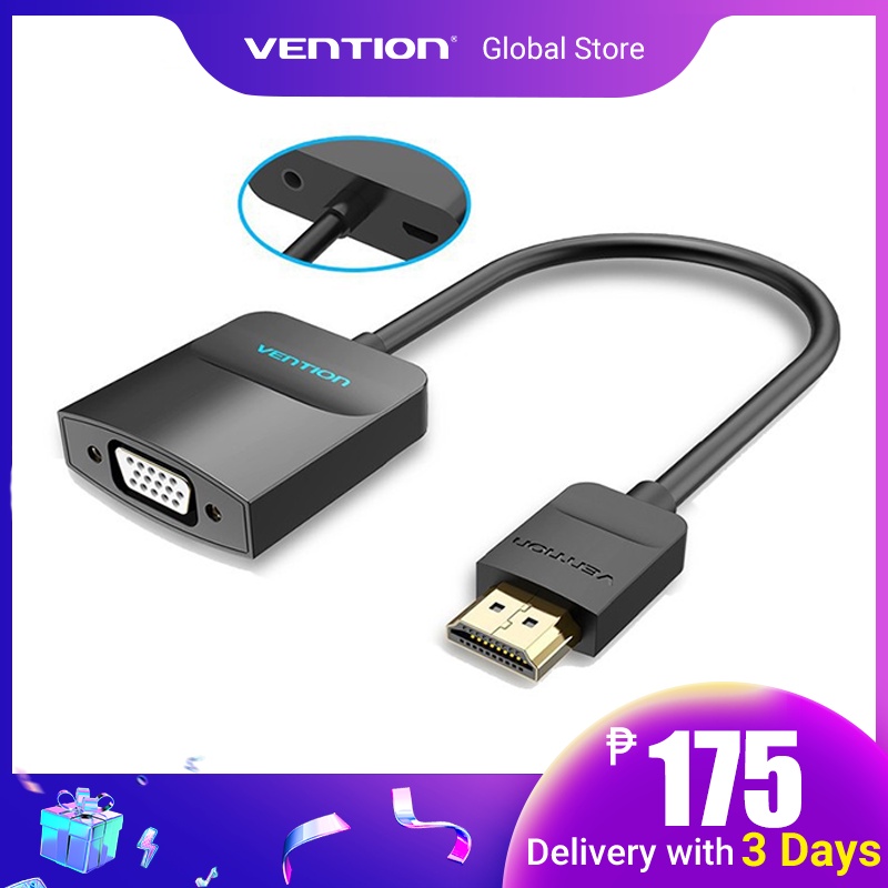 VENTION Bộ Chuyển Đổi hdmi Sang vga 1080p Kèm Cáp Nguồn Cho ps4