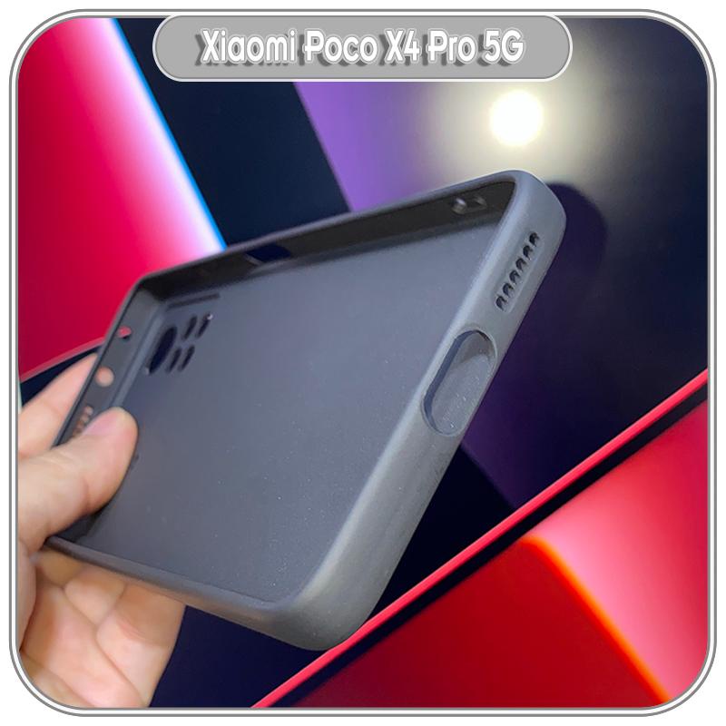 Ốp lưng cho Xiaomi Poco X4 Pro 5G TPU đen nhám, Che Camera