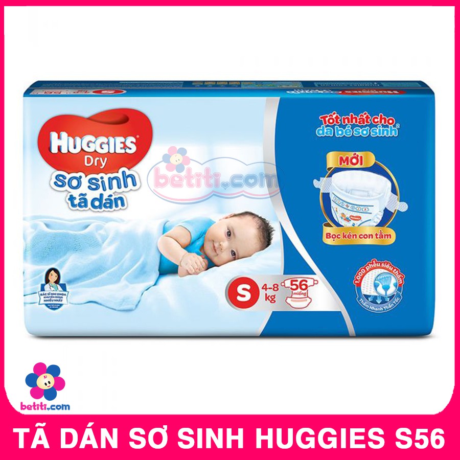Tã Dán Huggies Dry Size S56 (Cho bé 4-8kg)