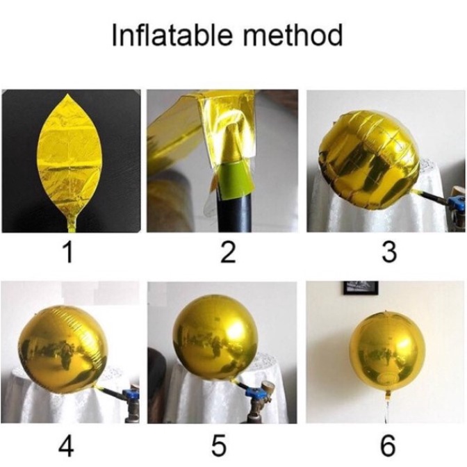 Bong Bóng Tròn 4D tráng nhôm trang trí sinh nhật happy birthday tiệc cưới sự kiện