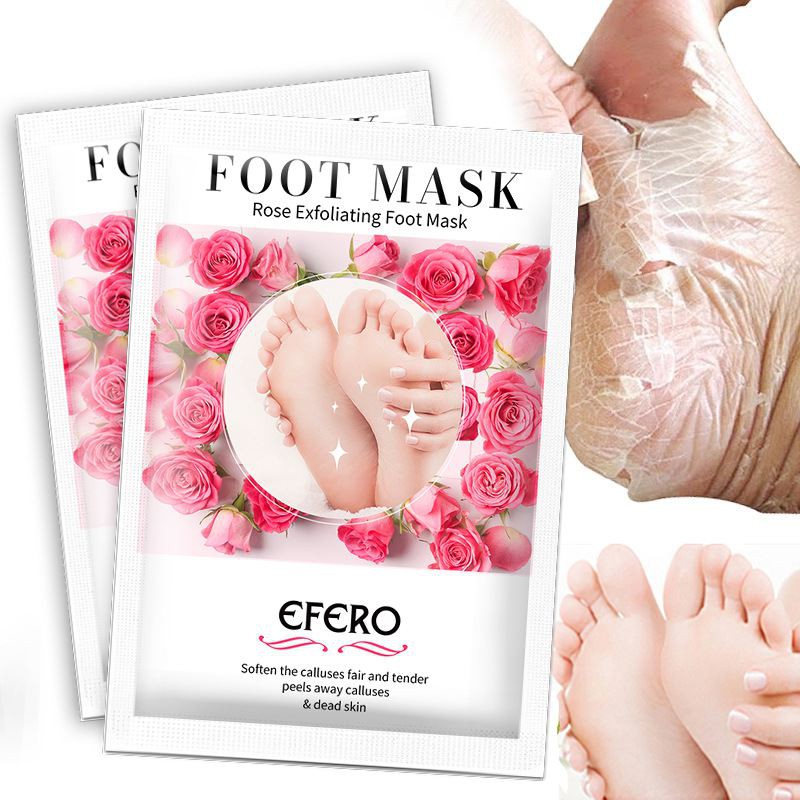 Rose Exfoliating Foot Mask Moisturizing Exfoliation for Legs Heels Remove Dead Skin Pedicure Peeling Feet Mask