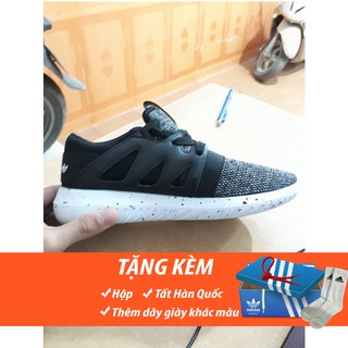 Giày Tubular xám đế trắng chấm bi nam nữ giá rẻ