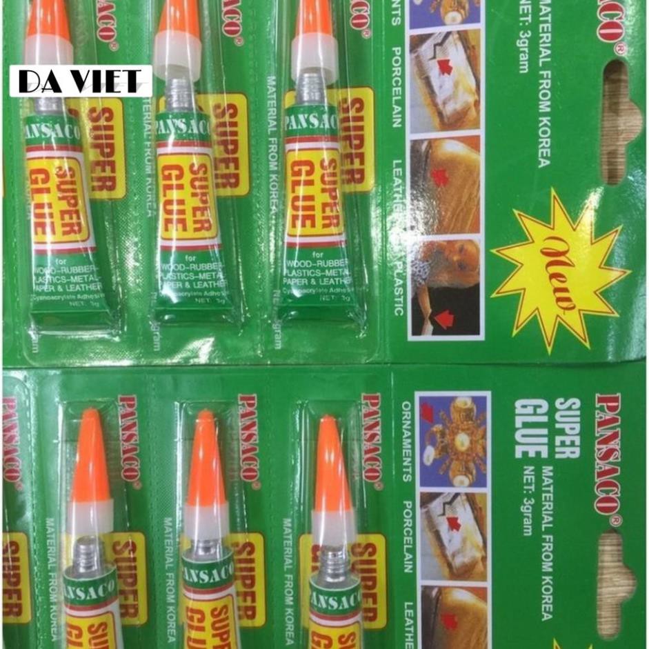 Keo dán siêu dính SUPER GLUE chính hãng 100% PANSACO thuận tiện xử lý giày dép hư hỏng siêu nhanh, Cực Dính