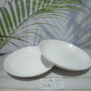 [Sỉ Lẻ Gốm Sứ] Dĩa Sứ Trắng Dày Sâu Lòng 9inch <Có Video SP>