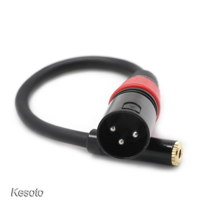 [KESOTO] XLR Male Jack to 3.5mm Female 1/8" TRS Stereo Microphone Audio Cable