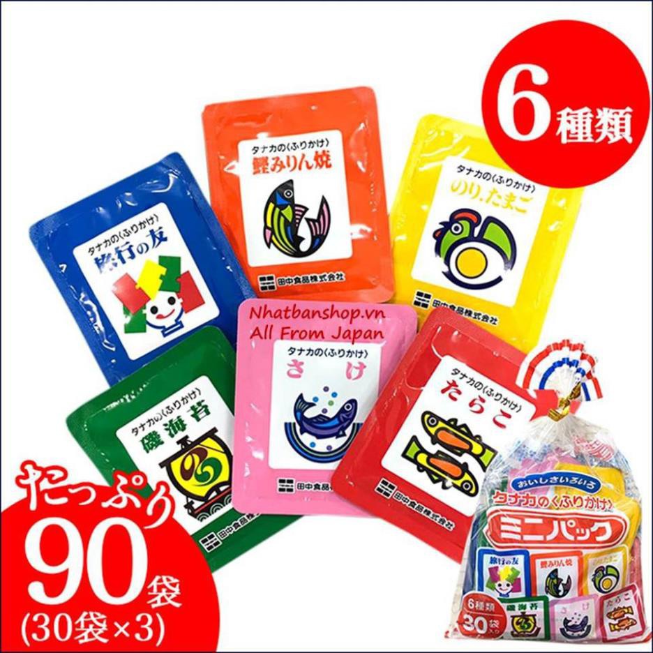 GIA VỊ RẮC CƠM TANAKA FOOD 6 VỊ 30 GÓI 75G NHẬT BẢN