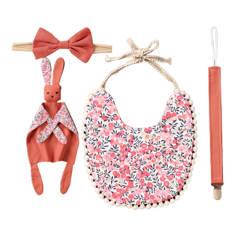 Khăn Quàng Cổ Kiêm Khăn Quàng Cổ Đính Búp Bê Cho Bé Sơ Sinh