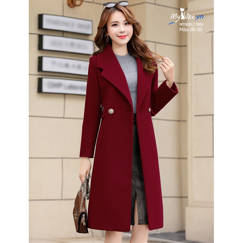 Áo măng tô dạ đai sau MT0035