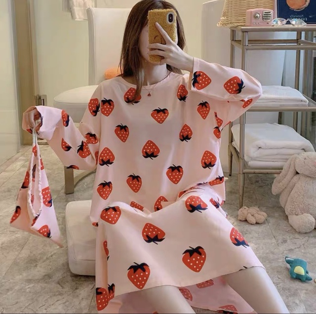 Váy ngủ dài tay (note màu vs size) | BigBuy360 - bigbuy360.vn