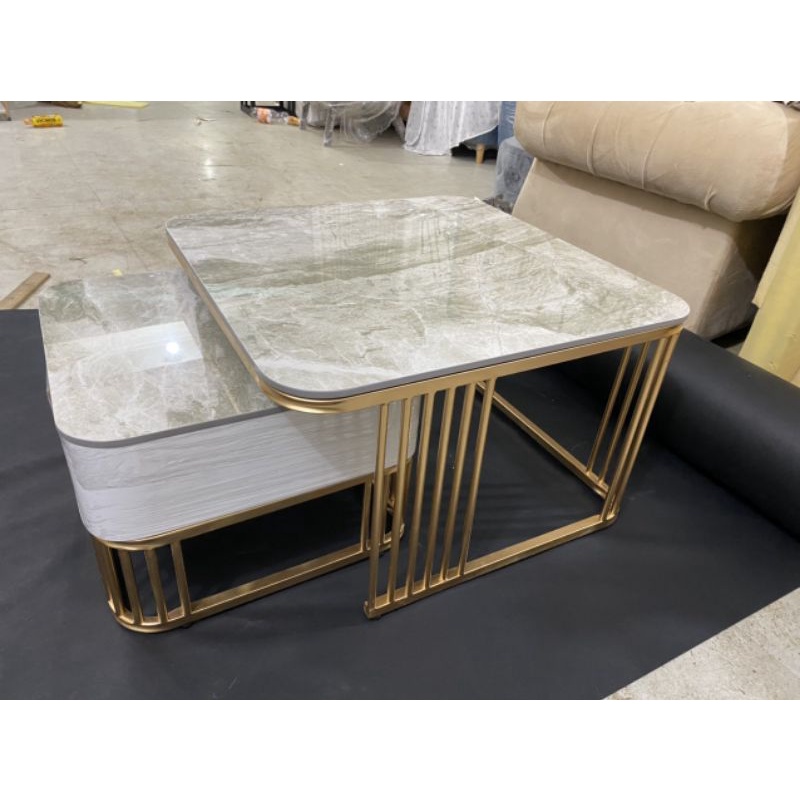 Bàn trà sofa vuông đá xanh cao cấp