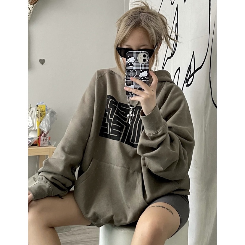 Áo Hoodie Dáng Rộng Phong Cách Retro Mỹ Cá Tính Cho Nữ | BigBuy360 - bigbuy360.vn