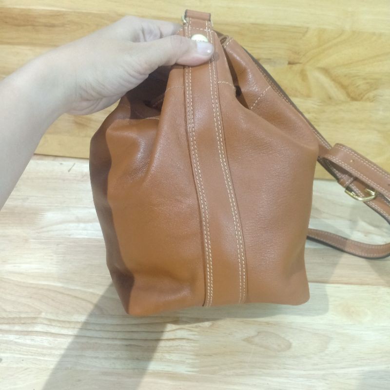 Túi bucket da thật secondhand  041212