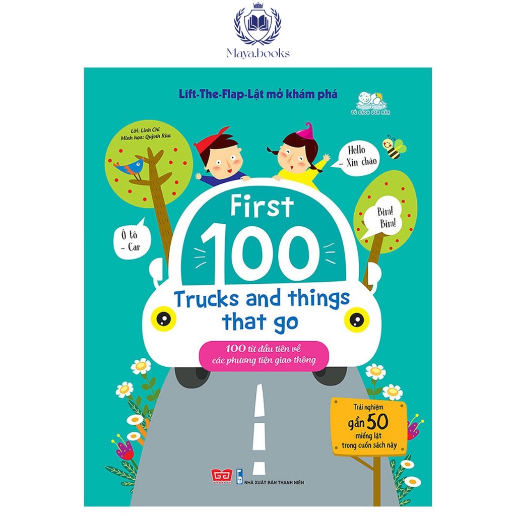 Sách - Lift the flap - First 100 Trucks and things that go  - 100 từ đầu tiên về các phương tiện giao thông
