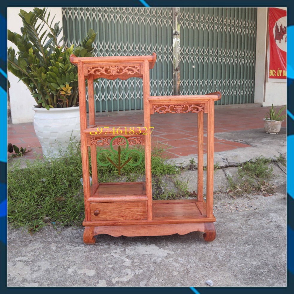 Kệ bày đồ nhị sơn trang trí gia đình gỗ hương Cao 81 Rộng 61