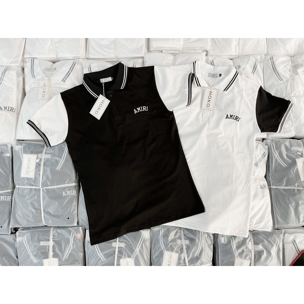 Áo thun nam POLO AMIRI vải cotton thoáng mát dày,chuẩn form,trẻ trung,phong cách