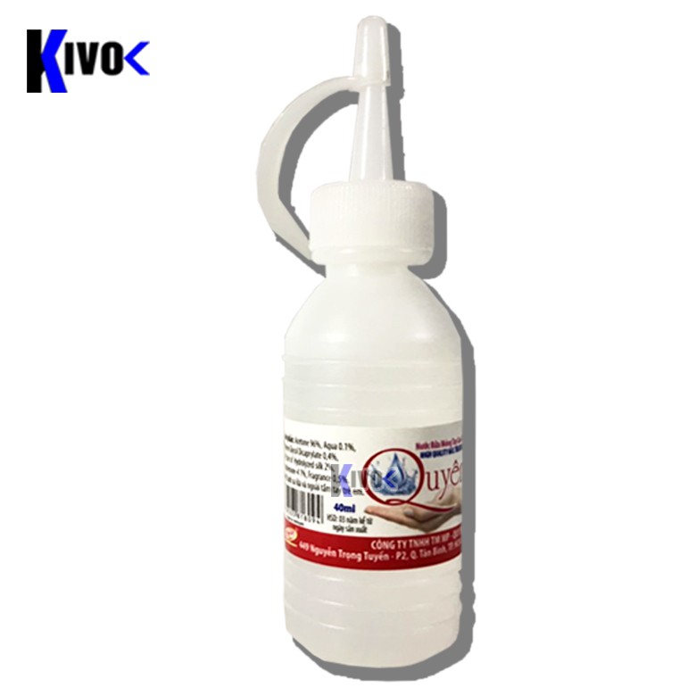 COMBO 2 Chai Nước Rửa Móng Tay Móng Chân Quyên / Tẩy Sơn Móng - Nuôi Dưỡng Móng - Dung Dịch Acetone Lọ 40ml - Kivo