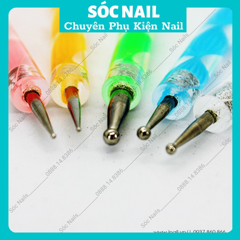 Bộ Bút Chấm Đá Chấm Bi Nail 5 Cây