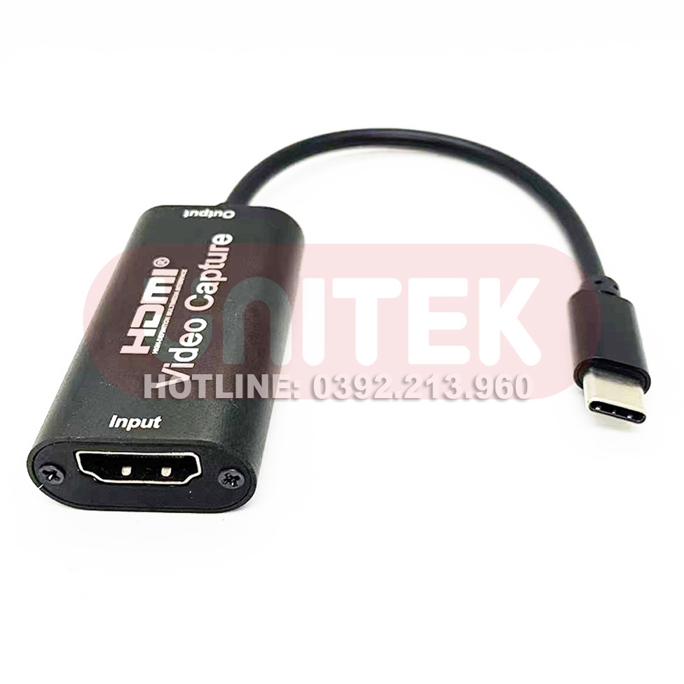 Cáp Chuyển HDMI Vào Laptop, PC Qua Cổng Type-C 1080P HDMI Video Capture