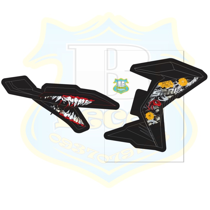 ( Quí khách vui lòng mang ra tiệm cho thợ dán ) winner v1 cá mập