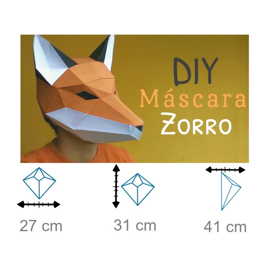 Mặt nạ cáo Zorro - Mô hình giấy