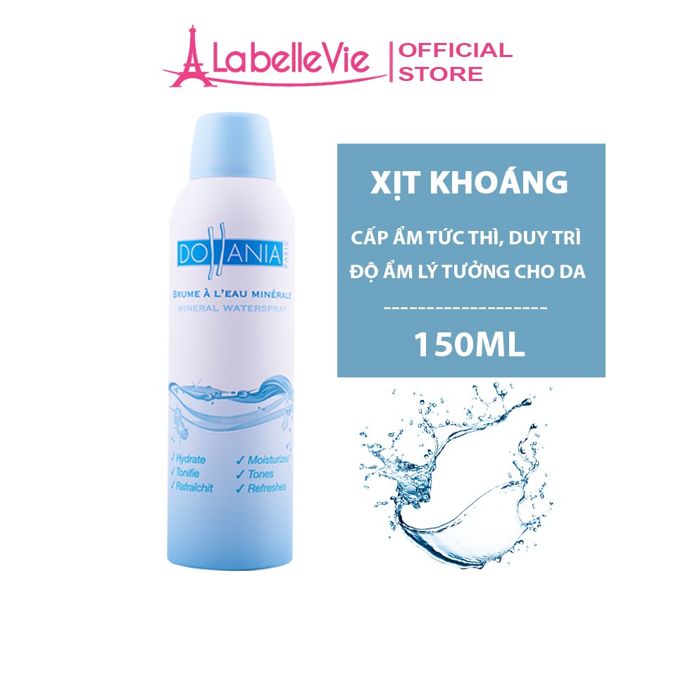 Xịt khoáng dưỡng ẩm, cấp nước, làm dịu da Dollania 150ml (9131)