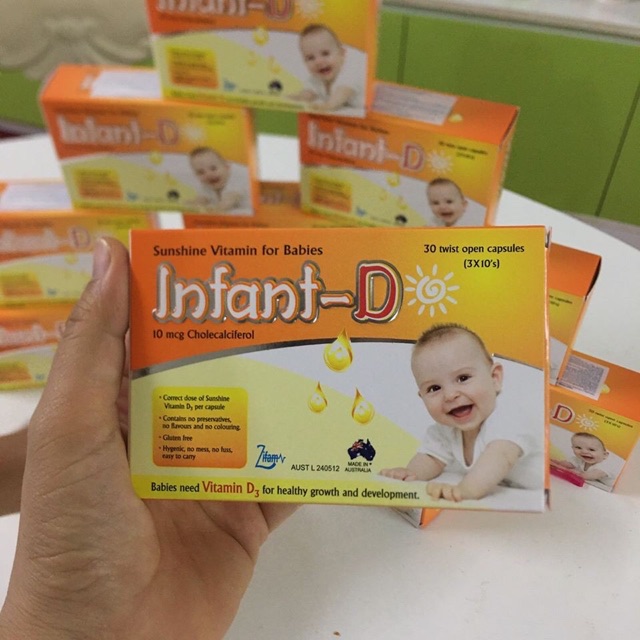 Infant-D (Chính hãng) Úc- Bổ sung Vitamin D3 giúp xương và răng chắc khoẻ