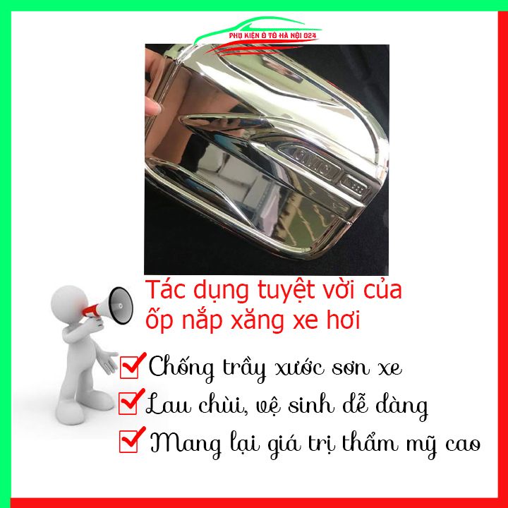 Ốp nắp xăng Civic 2016-2021 mạ crom bảo vệ chống trầy trang trí ô tô